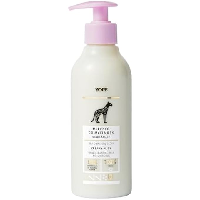 YOPE LIQUID HAND WASH MOISTURISING | 98% NATURAL INGREDIENTS | NEUTRAL PH | CREAM MUSCLE 300 ML - Image 1